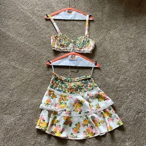For love and lemons Rosalyn crop top and Rosalyn skirt! Size S in both!